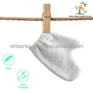 Guante de Baño de Felpa 100% Algodón, Suave y Absorbente, Exfoliante, Amigable con la Piel, de Secado Rápido, con Logotipo Personalizado OEM ODM, para Uso en Casa y Spa - Product Image 2