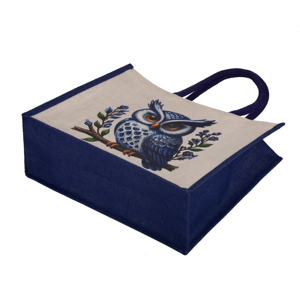 กระเป๋าช้อปปิ้งผ้ากระสอบพิมพ์ลายพร้อมหูหิ้วผ้าฝ้าย - Product Image 3