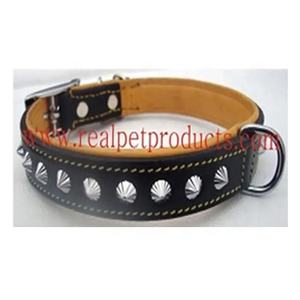 Collier de chien en cuir taillé diamant fournitures pour animaux de compagnie commandes en gros - Product Image 1