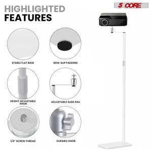 Support de projecteur universel réglable de 53 pouces, support au sol pour la maison, le bureau et le studio - Product Image 6