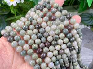Natural Green Rabbit Hair Quartz Beads Smooth Round Gemstone Crystal 4mm 6mm 8mm 10mm Jewelry Making <b>Bracelet</b> DIY - Product Image 1