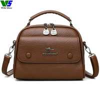 Nouveauté : Sac à bandoulière en cuir souple pour femme, multi-compartiments, sac à main et pochette