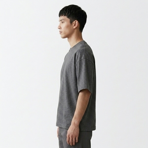 T-shirts courts et amples en coton 100% pour hommes avec logo personnalisé, impression sérigraphique avec design numérique, style sportif surdimensionné - Product Image 4