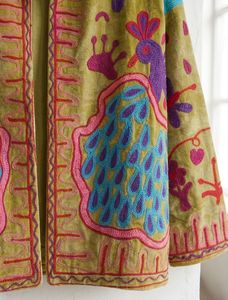 Women's Vintage Hand Embroidered Quilted Cotton Jacket Mandarin Collar Full Sleeve Floral Winter Autumn Outerwear <b>Coat</b> - Product Image 3