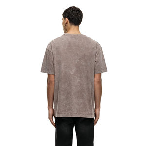T-shirt unisexe 100 % coton pour homme, coupe oversize, délavé à l'acide, manches courtes, col rond, anti-plis, longueur longue, respirant - Product Image 3