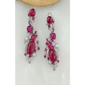 Pendientes de Zirconia Plateados en Plata de Ley de Primera Calidad, Modernos y Elegantes, para Mujeres y Niñas, para Bodas y Fiestas - Product Image 1