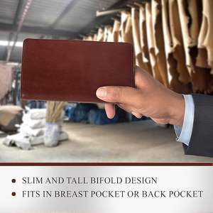 Cartera de Hombre Ligera de Alta Calidad en Tendencia, Elegante, de Cuero Genuino, Duradera, Larga, con Diseños de Logotipo Personalizados, Hecha en Fábrica - Product Image 3