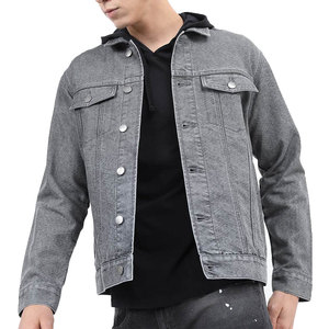 QURILL INDUSTRY Winter Casual Button Front Long Sleeve <b>Men</b> <b>Denim</b> <b>Jacket</b> 100% Cotton Blend Regular Fit Breathable Windproof High - Product Image 1