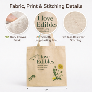 Sac de courses en coton biodégradable écologique avec motifs, poignées robustes, design réutilisable pour les courses quotidiennes et les essentiels - Product Image 3