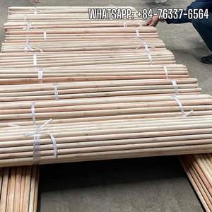 ASIAWOOD - Manche de balai 2-en-1 en bois d'eucalyptus naturel de l'usine vietnamienne, tête de balai en PVC, écologique, durable, imperméable - Product Image 1