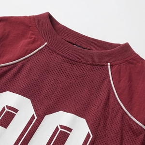 <b>Maroon</b> Mesh Sports Jersey Men Football Soccer Training Shirt & t shirt Breathable Athletic Wear OEM Custom Manufacturer - Product Image 3