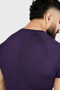 mens compression shirt gym fitness athletic wear quick dry stretch fabric training workout tee activewear supplier - Product Image 4