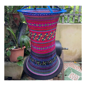 Hmong Style Brocade Silk <b>Lantern</b> Handmade Traditional Ethnic Fabric Decoration Vietnam Outdoor Home Hotel Cafe Cultural Events - Product Image 1