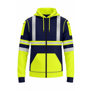 Ropa de Seguridad de Alta Visibilidad, Reflectante, de Algodón y Poliéster, Transpirable, de Secado Rápido, Chaqueta de Invierno para Guardias de Seguridad, Sudadera con Capucha de Alta Visibilidad para el Trabajo - Product Image 2