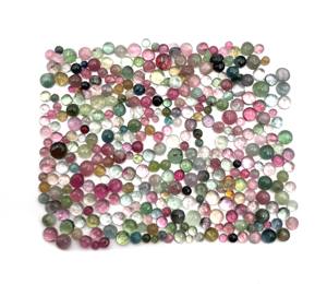 Turmalina Redonda Multicolor Natural, Cabujón, Piedra Preciosa Suelta, 10 CT, 3-5 MM, Certificada por IGI, para Joyería - Product Image 5