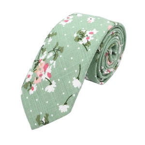 Nouveau Floral élégant cravate pour hommes femmes 100% coton belle fleur Paisley cravate étroite maigre cravate mariage décontracté Corbatas - Product Image 3