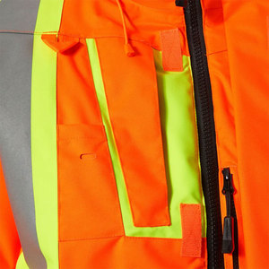 Veste de sécurité réfléchissante haute visibilité personnalisée pour l'hiver, orange, pour la construction, vêtements de travail de protection en plein air, veste longue - Product Image 6