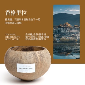 Bougie parfumée artisanale en coquille de noix de coco naturelle, cire d'aromathérapie, décoration tropicale, parfum d'ambiance pour la maison, cadeau pour la relaxation - Product Image 4