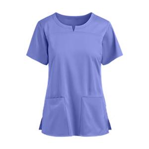เสื้อสครับผู้หญิง สีดำ โพลีเอสเตอร์ ถัก แขนสั้น มีกระเป๋า ชุดยูนิฟอร์มโรงพยาบาล สำหรับบุคลากรทางการแพทย์ - Product Image 5