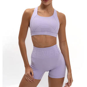 Ensemble de yoga pour femmes de haute qualité, grande taille, logo uni sur le devant, respirant, écologique, ensemble 2 pièces, best-seller, vente chaude - Product Image 3