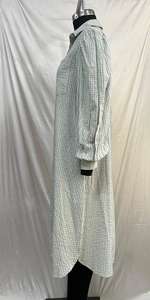 Vestidos Casuales Cómodos para el Día a Día, Vestido Midi de Verano hasta la Rodilla, de Algodón Seersucker con Estampado a Cuadros, para Mujer - Product Image 3