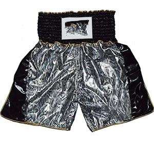 Pantalones Cortos de Muay Thai para Hombre de Alta Calidad al por Mayor, Lisos, Elásticos, para Lucha, MMA, Kick Boxing, Muay Thai, con Bordado de Cuero Personalizado - Product Image 1