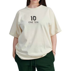 เสื้อยืดผู้หญิงทรงหลวม สีธรรมชาติ ผ้าฝ้ายนุ่ม คอกลม แขนสั้น เรียบง่าย สวมใส่สบายทุกวัน - Product Image 6