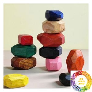 Natural <b>Wooden</b> Tumi Ishi Balance Stones Colorful <b>Stacking</b> Blocks for Children Kids Game <b>Toy</b> Wholesale - Product Image 1