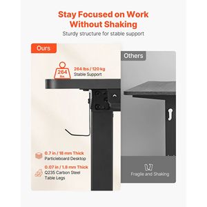 Scrivania da Gaming Angolare a L con Doppio Gancio, Regolabile Elettricamente in Altezza, in Acciaio al Carbonio, per Computer, Ultra Resistente - Product Image 4