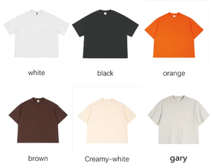 T-shirt en jersey de coton blanc surdimensionné à manches courtes pour homme avec logo personnalisé imprimé sur le devant, design décontracté à col rond - Product Image 4
