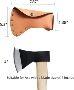 Protector de Cuchilla de Hacha para Acampar, Protector de Cuero Grueso para Cabeza de Hacha, Equipo para Exteriores, Herramienta de Seguridad para Trabajo al Aire Libre - Product Image 5