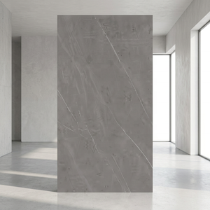 Dalles de pierre frittée polie Pietra Grey 160x320cm, grand format, aspect marbre naturel, pour extérieur et salle à manger - Product Image 4