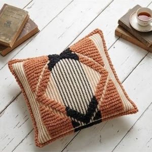 Hot Sale Geometric Tufted Throw <b>Pillow</b> Square Bohemian Style Orange Cream <b>Black</b> Textile Decorative Cushion at Wholesale Price - Product Image 5