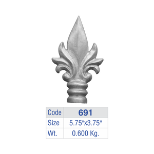 Remate decorativo de aluminio Fleur de Lis para puerta de villa, valla, barandilla, balaustrada y poste, adorno exterior - Product Image 4