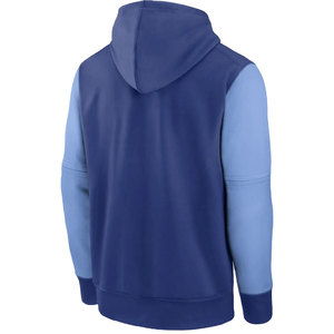 Vente en gros de sweat-shirts à capuche pour hommes, bicolores bleus, avec logo personnalisé, en molleton, style streetwear, coupe slim, vêtements de sport, unisexe - Product Image 4