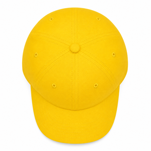 Casquette de baseball en coton jaune Botex à 6 panneaux, unisexe, réglable, décontractée, avec logo brodé sur le panneau avant - Product Image 3