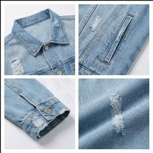 Veste en jean pour hommes d'hiver de haute qualité en coton respirant décontracté couleur marron vêtements de rue pour adultes - Product Image 4