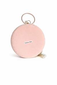 Bolso de mano redondo de lujo con perlas y borlas doradas para mujer, ideal para bodas, fiestas y eventos. - Product Image 3