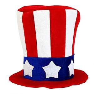 Sombrero de Copa de Uncle Sam, Bandera del Día de la Independencia Americana, Sombrero de Fiesta de Carnaval, Unisex para Adultos, para Exteriores - Product Image 6