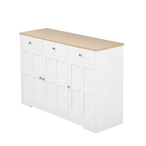 Design ad arco di fantasia porta della credenza bianca armadietto di stoccaggio del Buffet della cucina con cassetto Versatile per l'organizzazione della dispensa - Product Image 3
