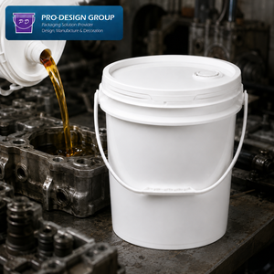 5 Gallon Plastic Pail with Airtight Lid; Leak-proof Industrial Bucket for Lubricating Oil & Chemicals - Product Image 6