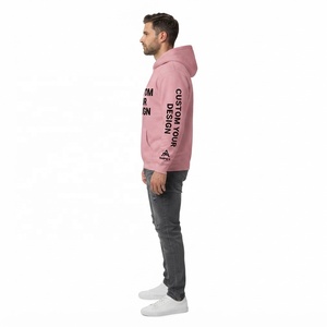 Winter Polyester Cotton <b>Men's</b> Hoodie <b>Men's</b> <b>Pink</b> Hooded <b>Sweatshirt</b> Custom Design Fleece Cotton Casual Hoodie Regular Fit Autumn W - Product Image 2