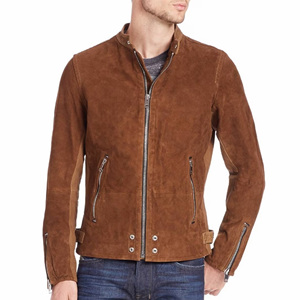 For Wear Men's High Quality Premium Leather <b>Trucker</b> <b>Jacket</b> Suede Leather Soft Touch Fully Lined Black Suede Reversible - Product Image 4