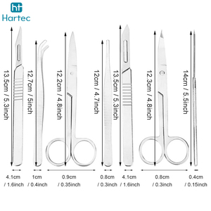 Ensemble de dissection en acier inoxydable de 7 pièces, kit de dissection pour l'enseignement de l'anatomie, des échantillons biologiques, pour les étudiants en médecine - Product Image 6