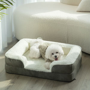 Cama de perro de espuma ortopédica cálida de invierno de alta calidad personalizada de fábrica, cojín para mascotas, cama para mascotas con cubierta lavable extraíble - Product Image 1