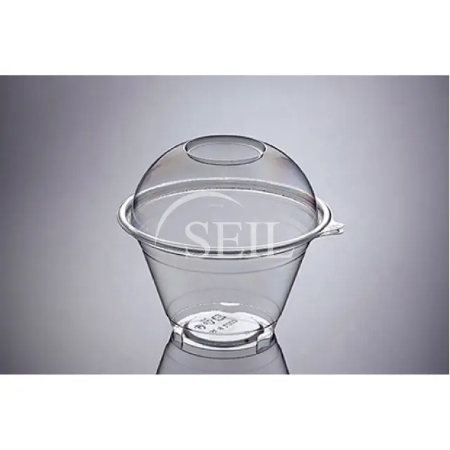 SL-B600 플라스틱 아이스크림 컵 뚜껑/면도 얼음 꽃 컵/일회용 걸릴 디저트 그릇
