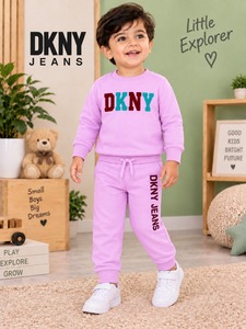 Export Quality Stockify Kids <b>Winter</b> Full Sleeve Branded Sweatshirt Pant Set Stylish <b>Warm</b> Casual Clothing For Kids For Sale - Product Image 4