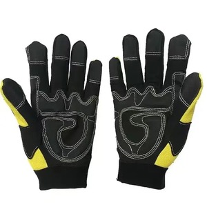 Gants de travail en caoutchouc nitrile jaune et noir, résistants aux coupures, anti-chocs, pour mécaniciens, pour l'utilisation en jardin et en atelier - Product Image 3