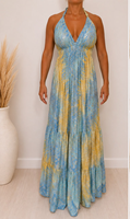 Nouvelle Arrivée Robe Bohème Indienne en Soie Florale Longueur Genou Lavable Taille Naturelle Taille Unique Cadeau pour Elle