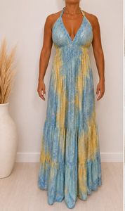 Nuevo Vestido Bohemio de Seda con Estampado Floral de Verano Indio, Largo hasta la Rodilla, Lavable, Cintura Natural, Talla Única, Regalo para Ella - Product Image 3